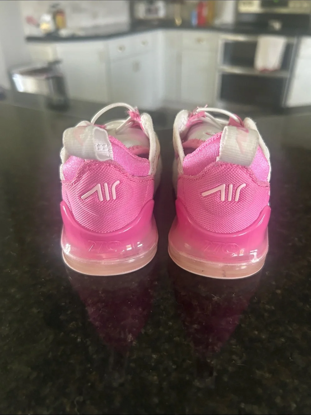 Nike Kids' Pink and White Air Max Slip-On Sneakers